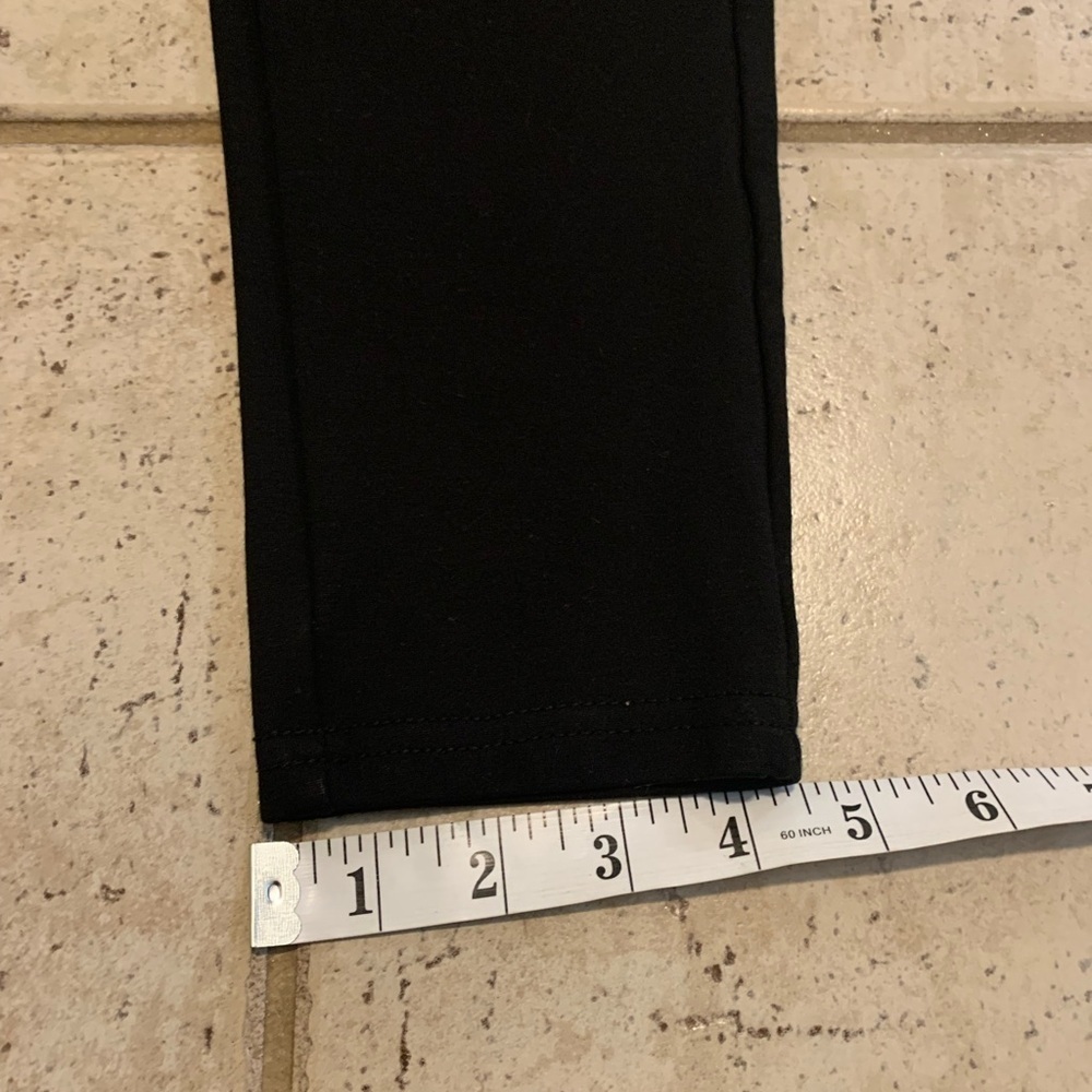 Suzy Shier Black Moto Quilted Panel Zipper Pocket Leggings Pants - Size M - Picture 9 of 9